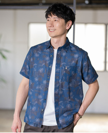 【JAPAN FABRIC】パナマボイルボタニカルPTシャツ【キングサイズ】