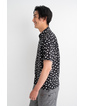 【JAPAN FABRIC】リップルペイントドットプリントシャツ