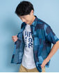 【JAPAN FABRIC】パナマバンダナパッチワークプリントシャツ