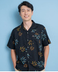 【JAPAN FABRIC】パナマ花火プリントオープンカラーシャツ
