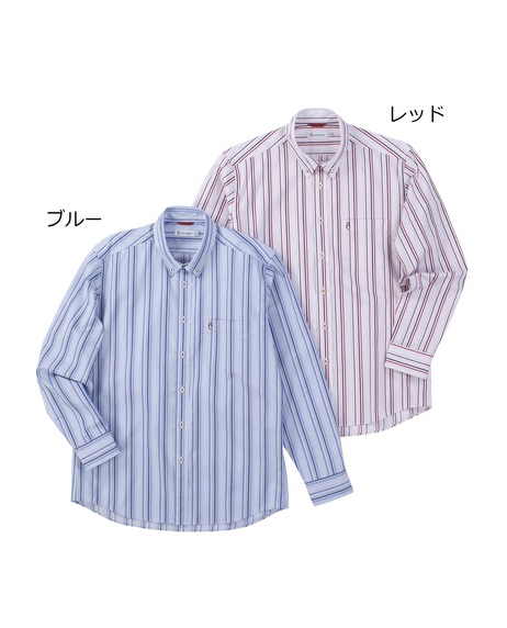 イージーケアグラデーションストライプB Dシャツ【キングサイズ】