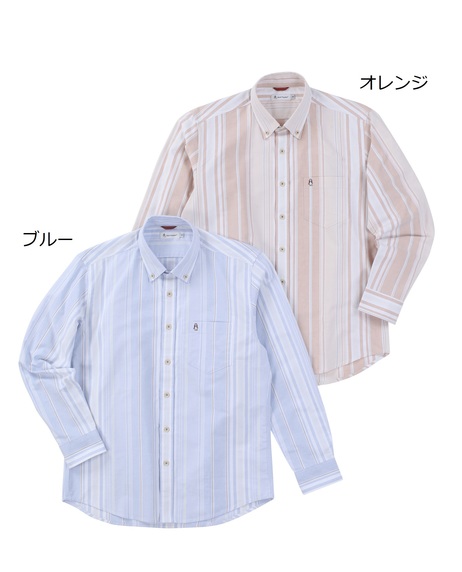 オックスマルチストライプB Dシャツ【キングサイズ】