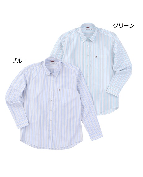 ドビーオンブレーストライプB Dシャツ【キングサイズ】