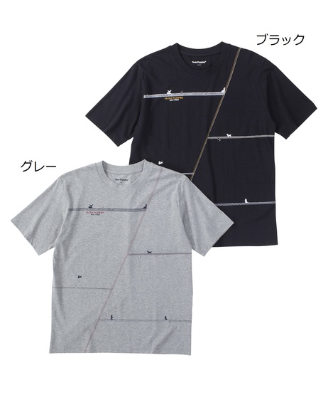 切替ステッチ風PT半袖Tシャツ