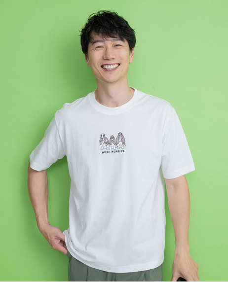 胸刺しゅう半袖Tシャツ