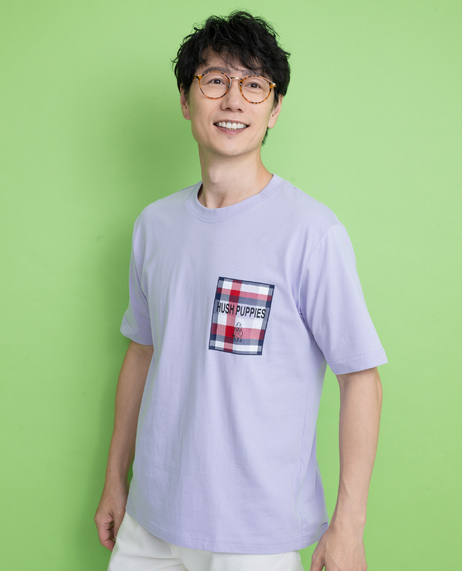 左胸チェックPT半袖Tシャツ【キングサイズ】