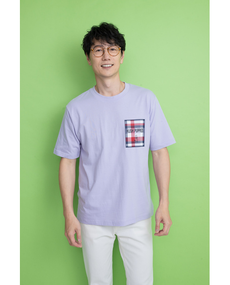 左胸チェックPT半袖Tシャツ【キングサイズ】