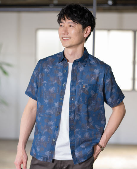 【JAPAN FABRIC】パナマボイルボタニカルPTシャツ【キングサイズ】 詳細ページへ