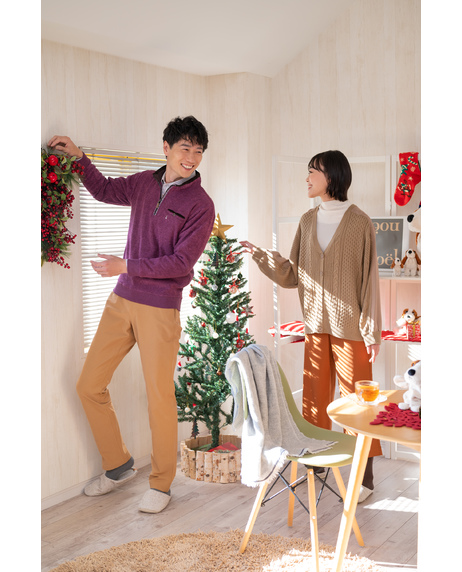 ＼タイムセール／【WEB限定】<br>《期間限定!! ～11/5 Tue.13時迄》<br>T RブークレーハーフZIPトレーナー